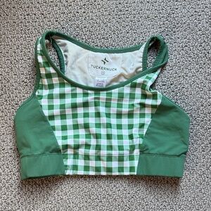 Tuckernuck Green Checkered Sports Top